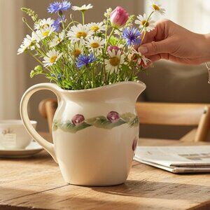 VTG Pfaltzgraff Creamer Jug Pitcher White "Jamberry" Stoneware Replacement